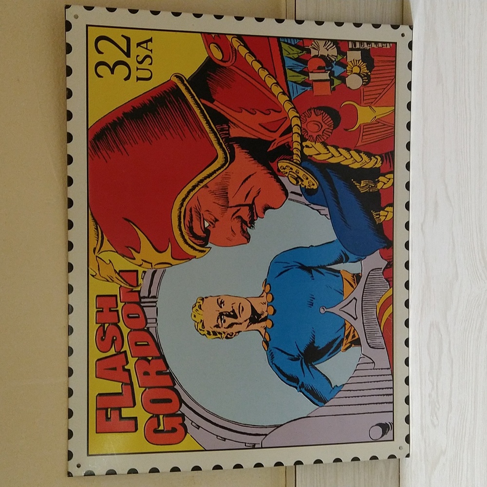 Vintage 1995 Flash Gordon Tin Sign Reproduction King Features Syndicated Inc.